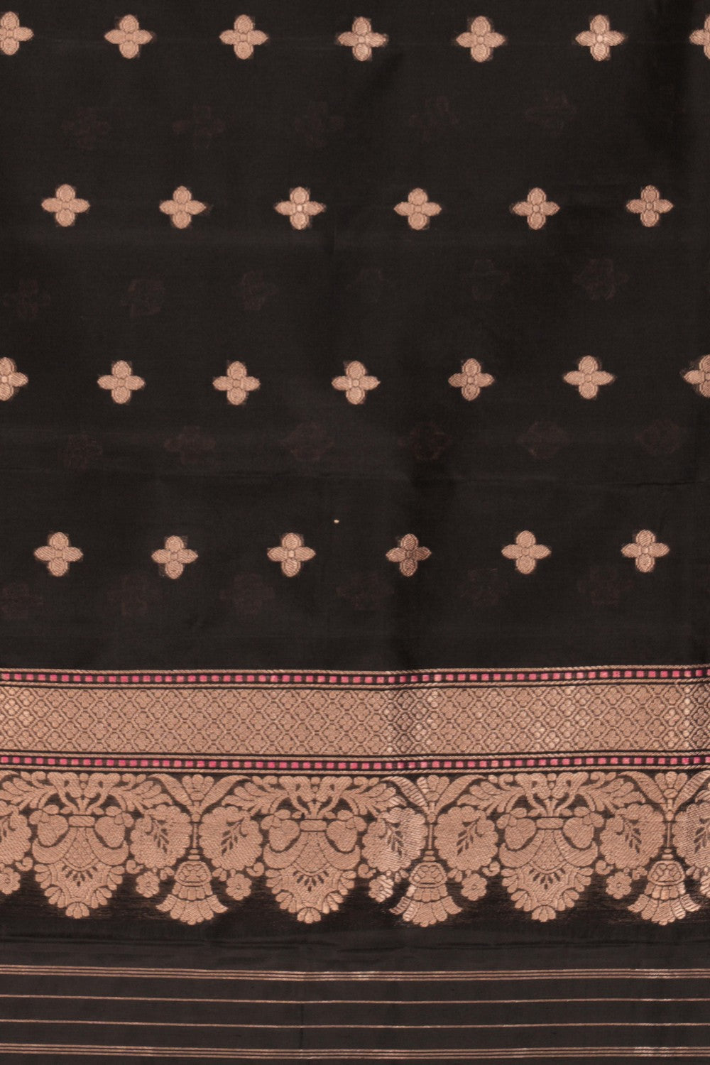 Image of Banarasi Katan Silk Black Saree